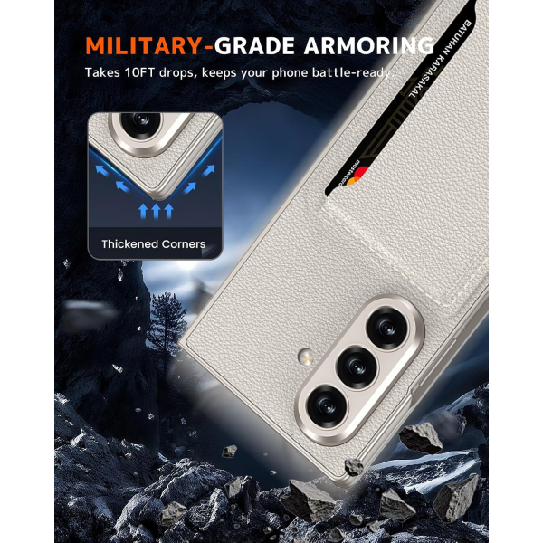 NINKI Samsung Galaxy Z Fold 7 Kickstandl Klf-Titanium Gray