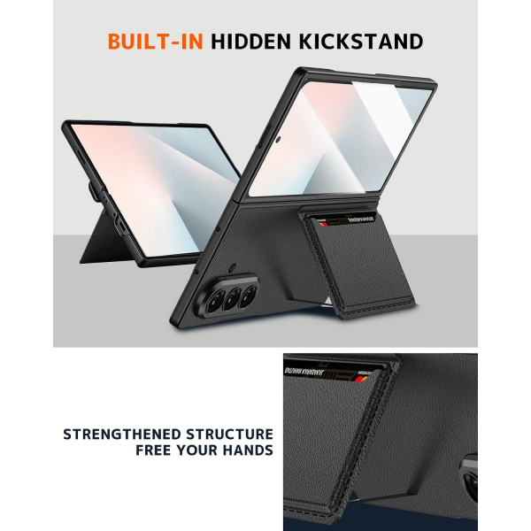NINKI Samsung Galaxy Z Fold 7 Kickstandl Klf-Black