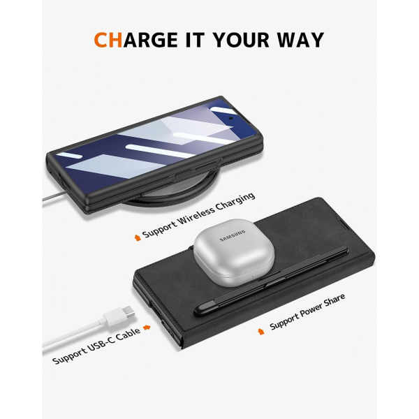 NINKI Samsung Galaxy Z Fold 7 Kart Tutuculu Klf-Black 