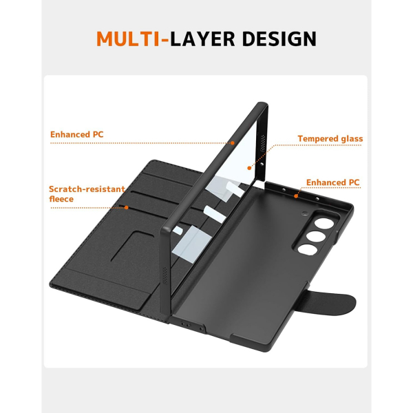 NINKI Samsung Galaxy Z Fold 7 Kart Tutuculu Klf-Black 