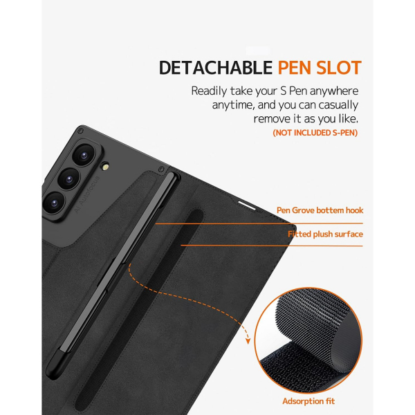 NINKI Samsung Galaxy Z Fold 7 Kart Tutuculu Klf-Black 