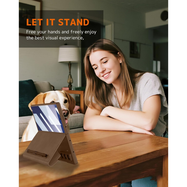 NINKI Samsung Galaxy Z Fold 7 Kart Tutuculu Klf-Brown