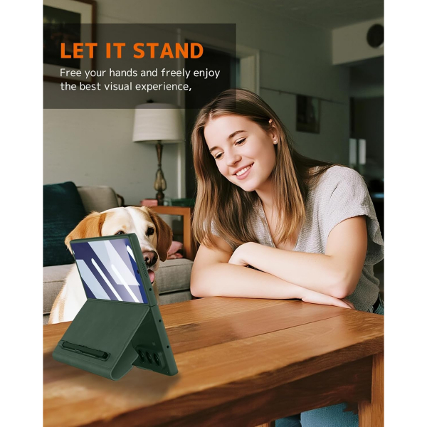 NINKI Samsung Galaxy Z Fold 7 Kart Tutuculu Klf-Green