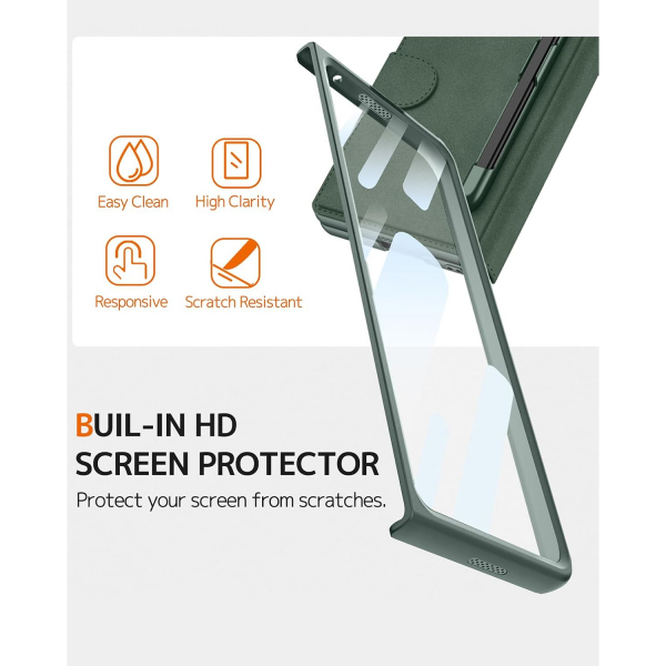 NINKI Samsung Galaxy Z Fold 7 Kart Tutuculu Klf-Green