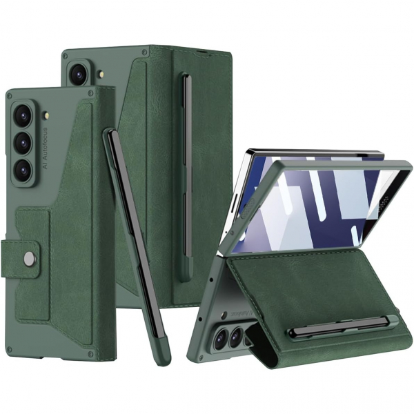 NINKI Samsung Galaxy Z Fold 7 Kart Tutuculu Klf-Green