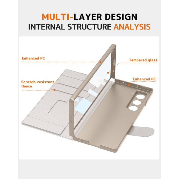 NINKI Samsung Galaxy Z Fold 7 Kart Tutuculu Klf-Titanium Grey