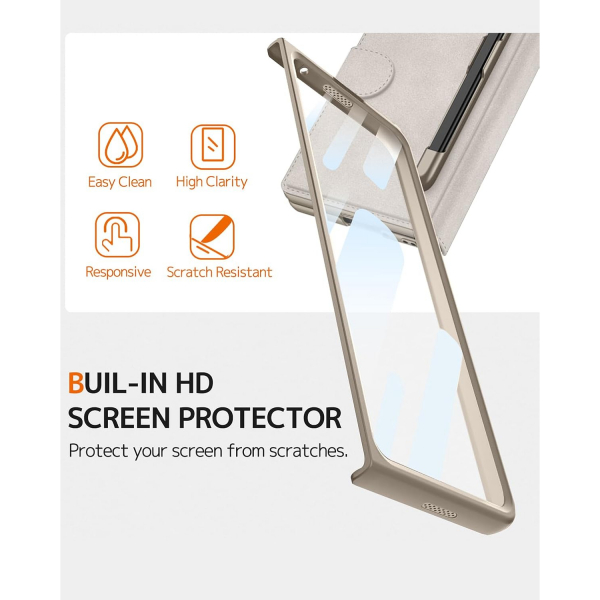 NINKI Samsung Galaxy Z Fold 7 Kart Tutuculu Klf-Titanium Grey