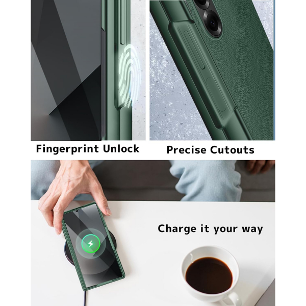 NINKI Samsung Galaxy Z Fold 7 Darbeye Dayankl Klf-Green