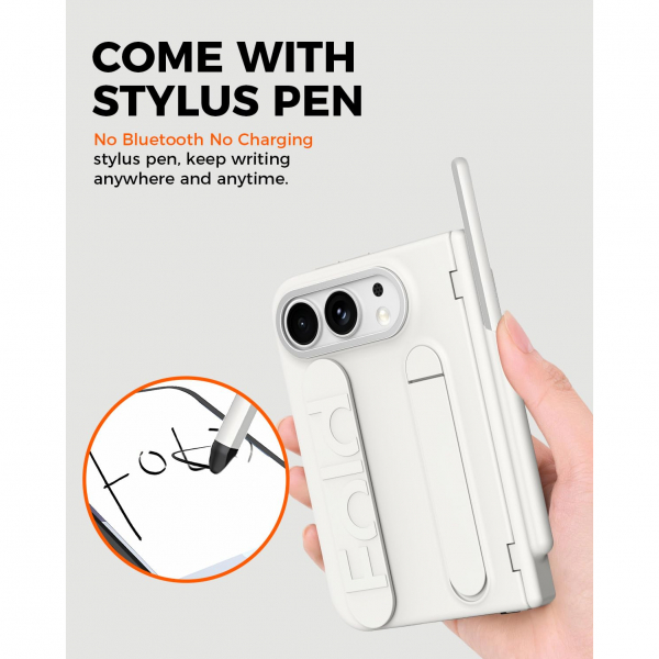 NINKI iPhone Duo Standl� Ekran Koruyuculu K�l�f-White