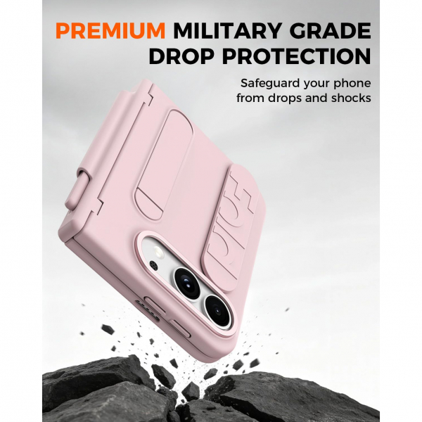 NINKI iPhone Duo Standl� Ekran Koruyuculu K�l�f-Pink