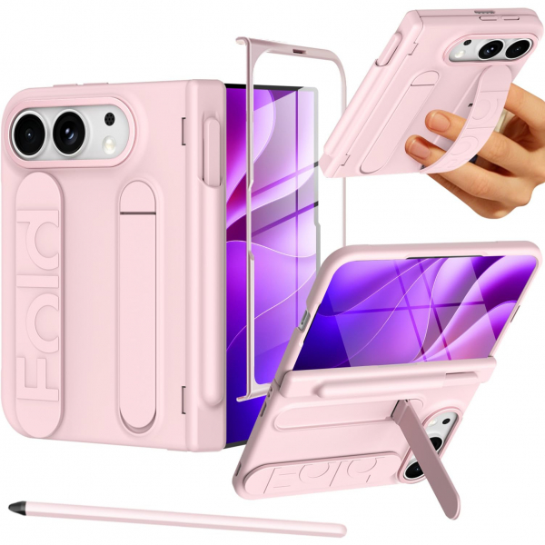 NINKI iPhone Duo Standl� Ekran Koruyuculu K�l�f-Pink