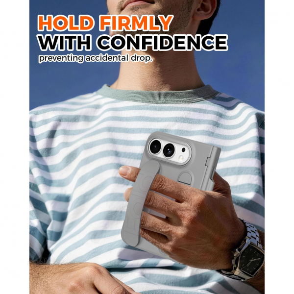 NINKI iPhone Duo Standl� Ekran Koruyuculu K�l�f-Gray