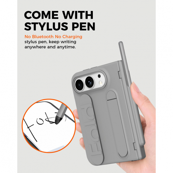 NINKI iPhone Duo Standl� Ekran Koruyuculu K�l�f-Gray