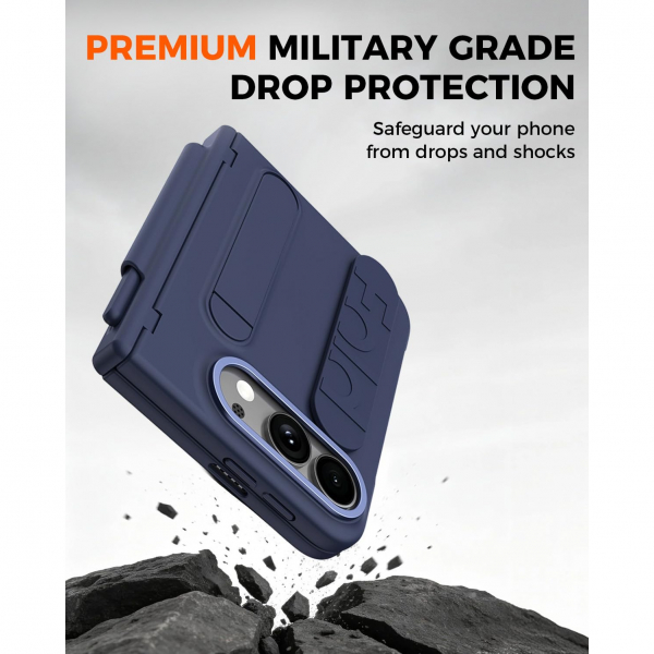 NINKI iPhone Duo Standl� Ekran Koruyuculu K�l�f-Blue