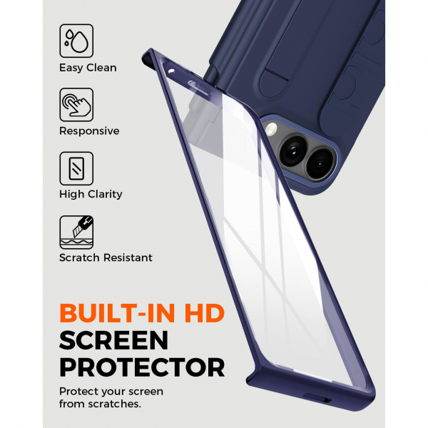 NINKI iPhone Duo Standl� Ekran Koruyuculu K�l�f-Blue