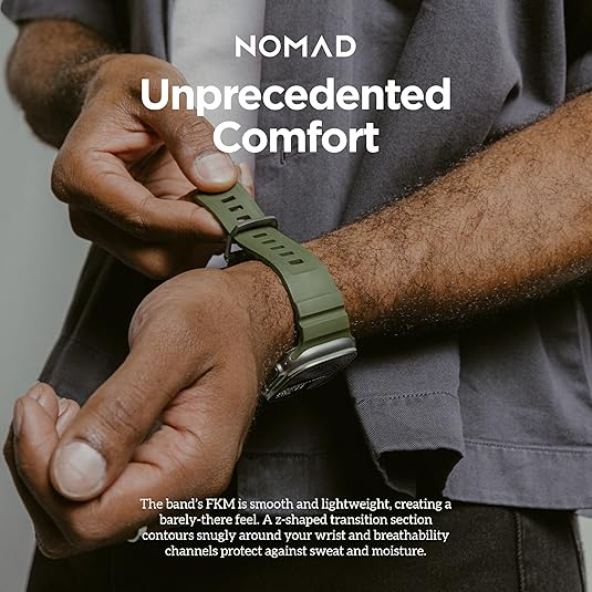 NOMAD Apple Watch 10 49mm Rocky Point Kay��-Forest Green/Natural