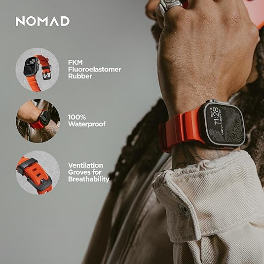 NOMAD Apple Watch 10 49mm Rocky Point Kay��-Magma/Black