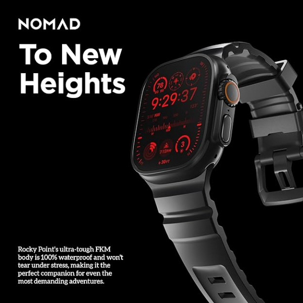 NOMAD Apple Watch 10 46mm Rocky Point Kay-Dark Storm Gray