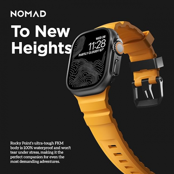 NOMAD Apple Watch 10 46mm Rocky Point Kay-Yellow