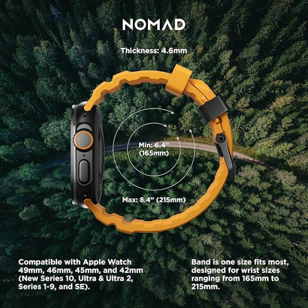 NOMAD Apple Watch 10 46mm Rocky Point Kay-Yellow