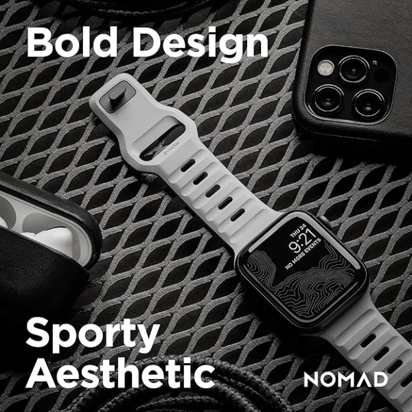 NOMAD Apple Watch Ultra 2/49mm Spor Kay-Lunar Gray