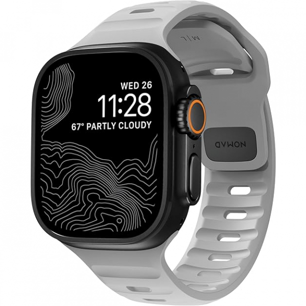 NOMAD Apple Watch Ultra 2/49mm Spor Kay-Lunar Gray