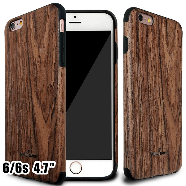 NeWisdom Apple iPhone 6 / 6S Sandal Slim Wooden Klf