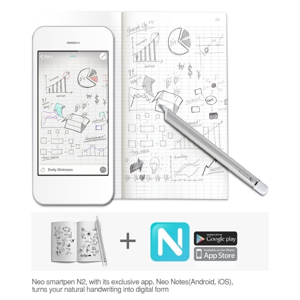 Neo Smartpen N2 Akll Kalem-Silver White