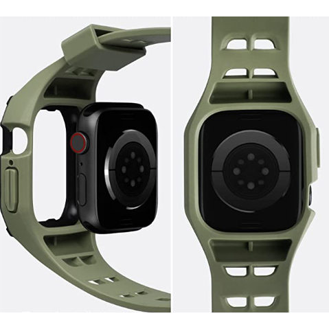 Nereides Apple Watch 7 Silikon Kay (45mm)-Army Green