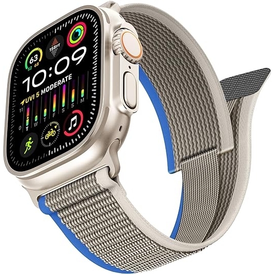 NewWays Apple Watch Ultra 2. Nesil ile Uyumlu Kay-Blue Gray