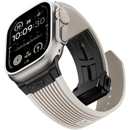 NewWays Apple Watch Ultra 3 Silikon Kay -Starlight Black
