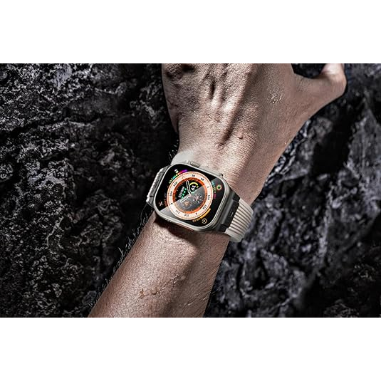 NewWays Apple Watch Ultra 3 Silikon Kay -Starlight Black