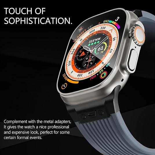 NewWays Apple Watch Ultra 3 Silikon Kay -Gray Black