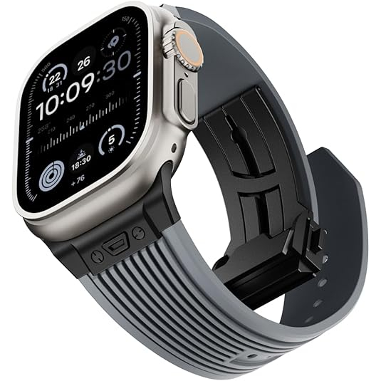 NewWays Apple Watch Ultra 3 Silikon Kay -Gray Black