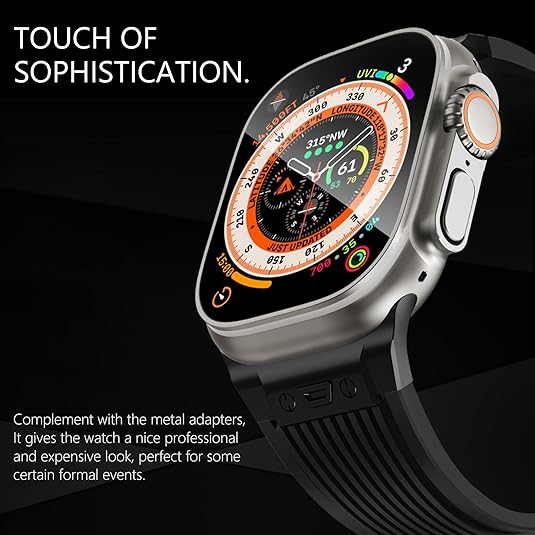 NewWays Apple Watch Ultra 3 Silikon Kay -Black Black