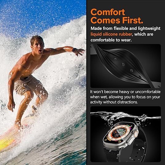 NewWays Apple Watch Ultra 3 Silikon Kay -Black Black