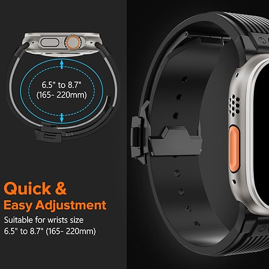 NewWays Apple Watch Ultra 3 Silikon Kay -Black Black