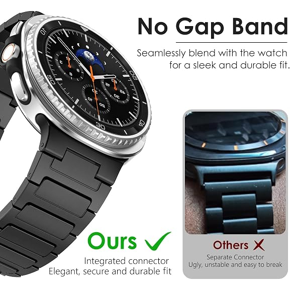 NewWays Galaxy Watch 9/8 Grade 2 Titanyum Metal Kay��-Black