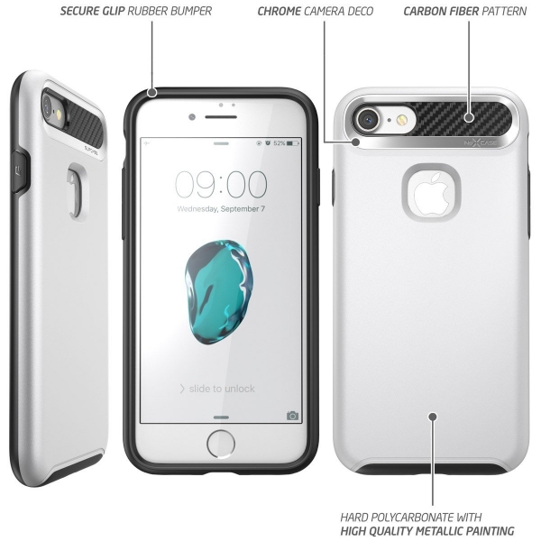 NexCase Apple iPhone 7 Armored Hybrid Klf-White