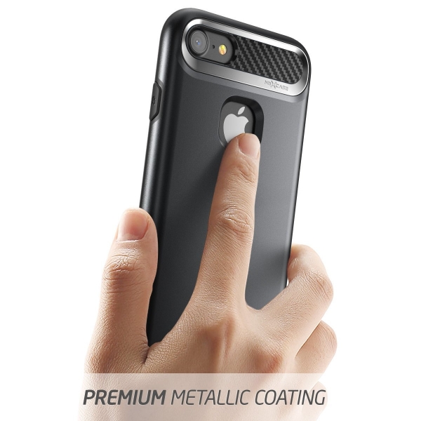 NexCase Apple iPhone 7 Armored Hybrid Klf-Metallic Gray