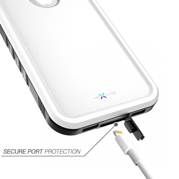 NexCase Apple iPhone 7 Plus Ekran Koruyucu ve Su Geirmez Klf-White