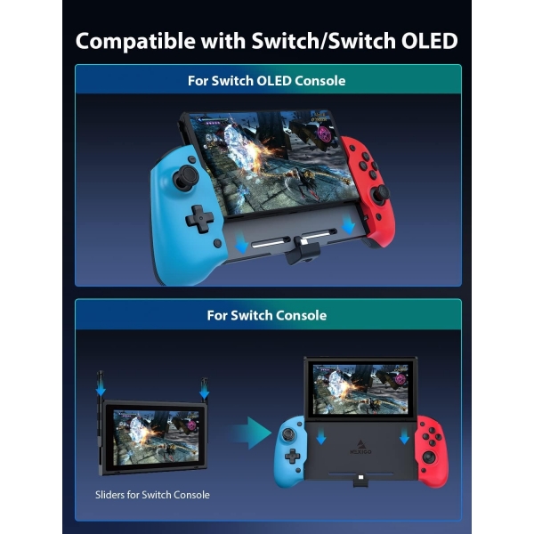 NexiGo Gripcon Nintendo Switch Ergonomik Oyun Konsolu-Classic