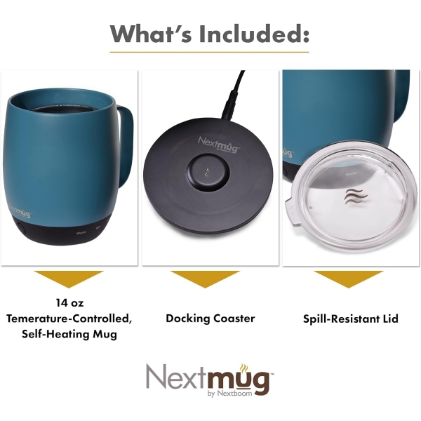 Nextmug Scaklk Kontroll Kupa (414mL)-Slate Blue