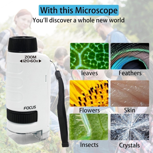 Nlur Minilabsters Mini Mikroskop -White
