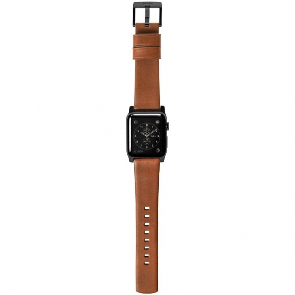 Nomad Apple Watch Modern Deri Kay (42mm)-Black