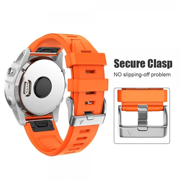 NotoCity Garmin Fenix 5S Plus Silikon Kay-Orange