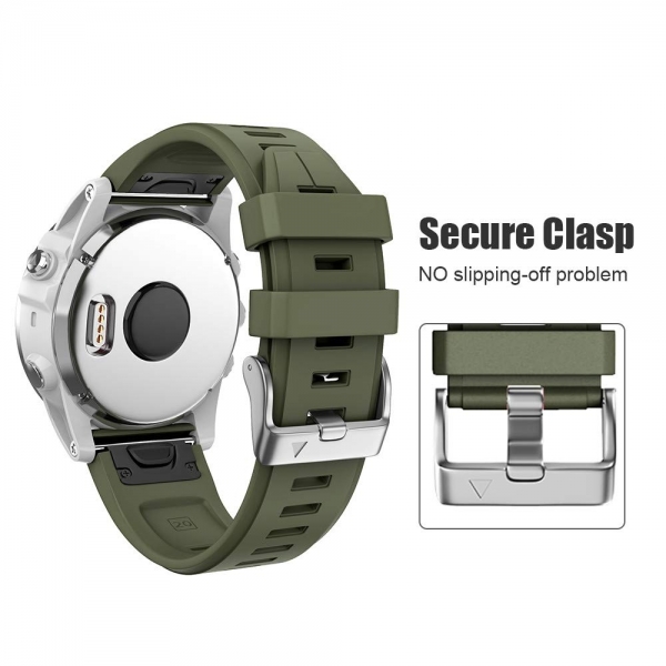 NotoCity Garmin Fenix 5S Plus Silikon Kay-Army Green