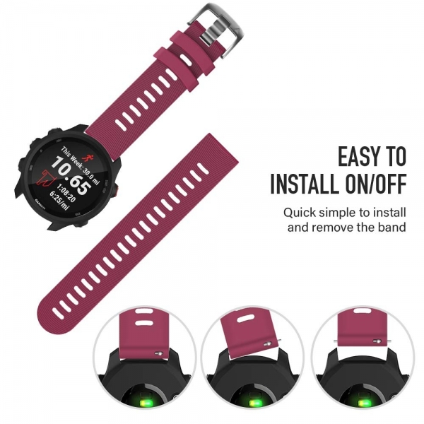 NotoCity Garmin Forerunner 645 Silikon Kay-Fuchsia