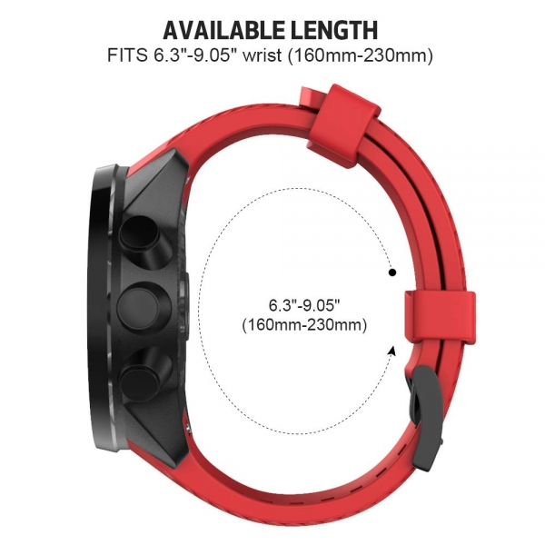 NotoCity Suunto 9 Yumuak Silikon Kay-Red