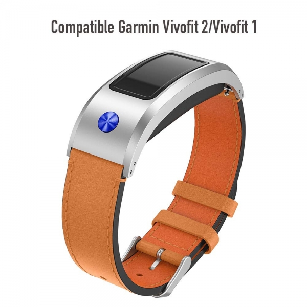 NotoCity Garmin Vivofit 2 Deri Kay-Brown